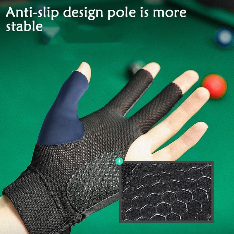 Wnddle Pool Glove Left Hand, Billiard Pool Gloves for Left Hand 3 Finger, Snooker Cue Sport Glove Popular Sizes for Men & Women - Image 4